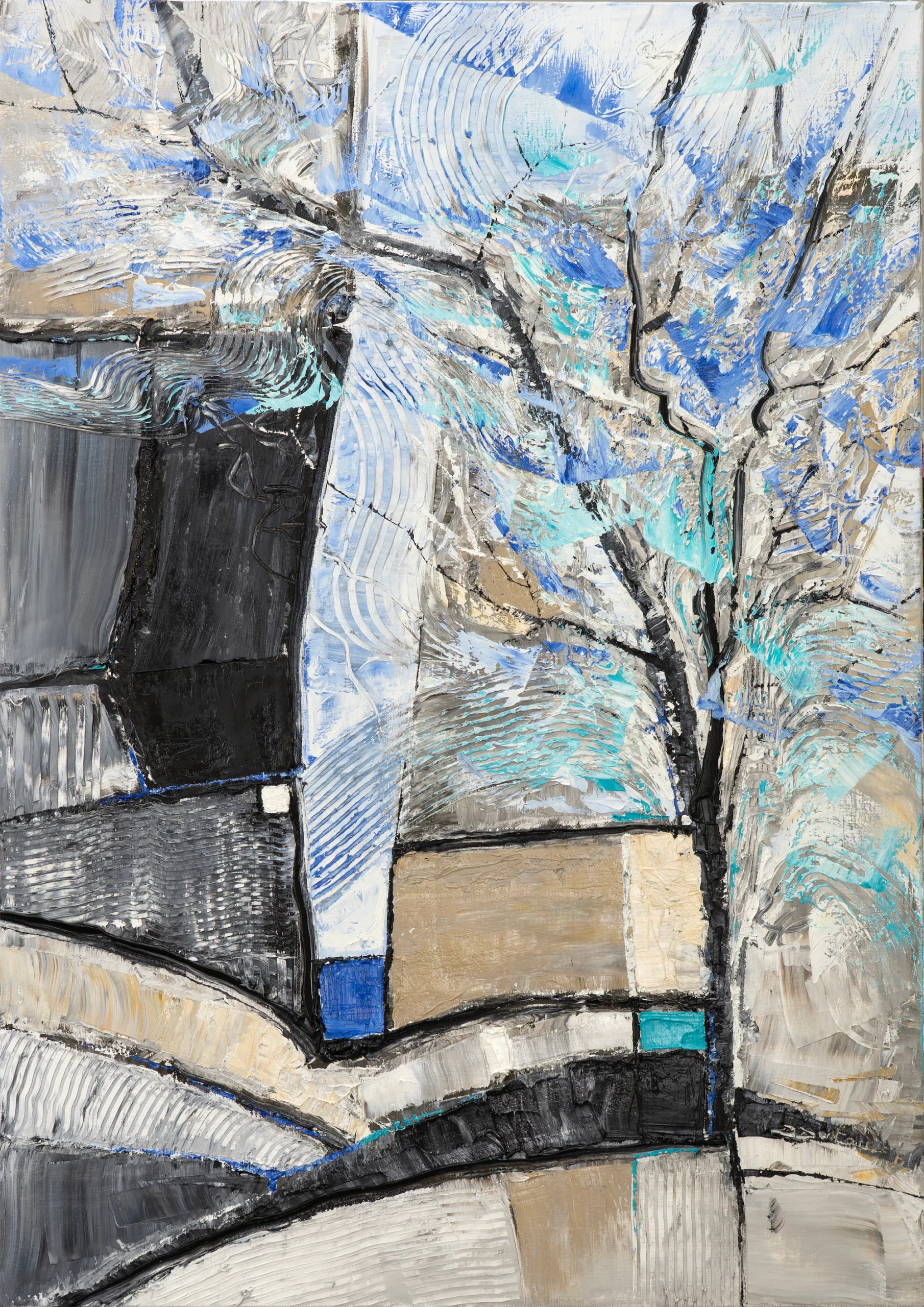 Sentier de Païlolive Oeuvre de l'artiste Denis Doistau Huile, 92 x 65 cm